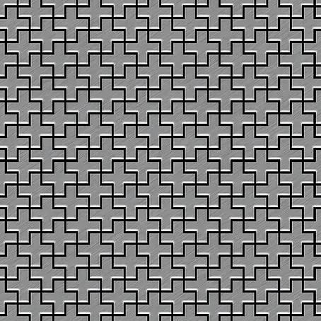 ALLOY  Mosaikfliese Mosaik Fliese massiv Edelstahl marine gebürstet grau Swiss Cross-S-S-MB