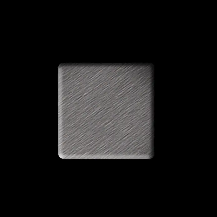ALLOY Mosaikfliese Mosaik Fliese massiv Edelstahl gebürstet grau 1,6mm stark Attica-S-S-B - 295 x 295 mm, Grau, Silber, Sonstiges - Graues Quadrat mit abgerundeten Ecken und gebürsteter Metalltextur.