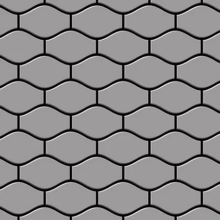 ALLOY  Mosaikfliese Mosaik Fliese massiv Metall Edelstahl matt grau 1,6mm stark Karma-S-S-MA