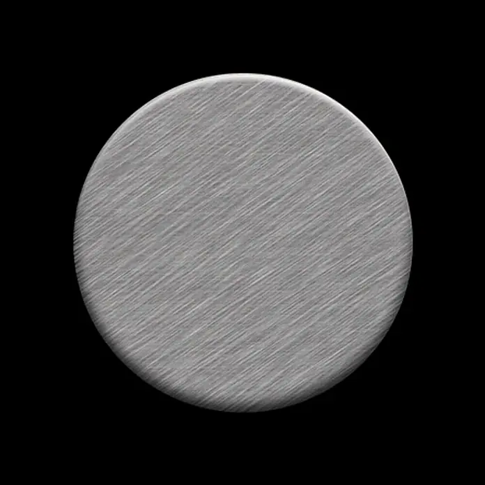 ALLOY Mosaikfliese Mosaik Fliese massiv Titan gebürstet dunkelgrau 1,6mm Medallion-Ti-SB - 313 x 256 mm, Schwarz, Grau, Sonstiges - Runde, gebürstete silbergraue Metallscheibe.