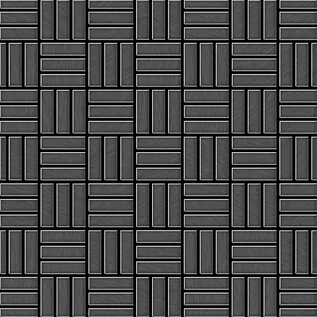 ALLOY  Mosaikfliese Mosaik Fliese massiv Titan gebürstet dunkelgrau 1,6mm Basketweave-Ti-SB