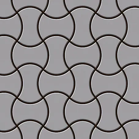 ALLOY  Mosaikfliese Mosaik Fliese massiv Metall Edelstahl matt grau 1,6mm stark Infinit-S-S-MA