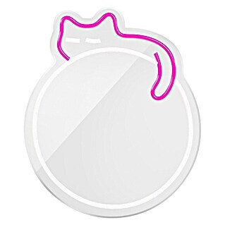 Espejo con luz LED Mirror Sleeping Cat (4,8 W, 32 x 40 cm, Interruptor, Espejo Gato)