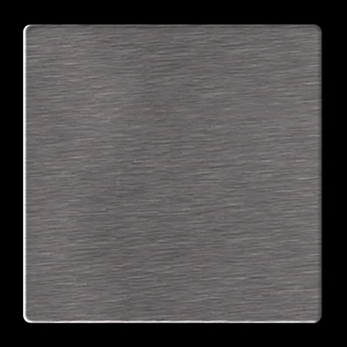 ALLOY Mosaikfliese Mosaik Fliese massiv Edelstahl marine gebürstet grau 1,6mm Century-S-S-MB - 98 x 98 mm, Grau, Silber, Blau, Sonstiges - Dunkelgraues gebürstetes Metallquadrat mit abgerundeten Ecken.