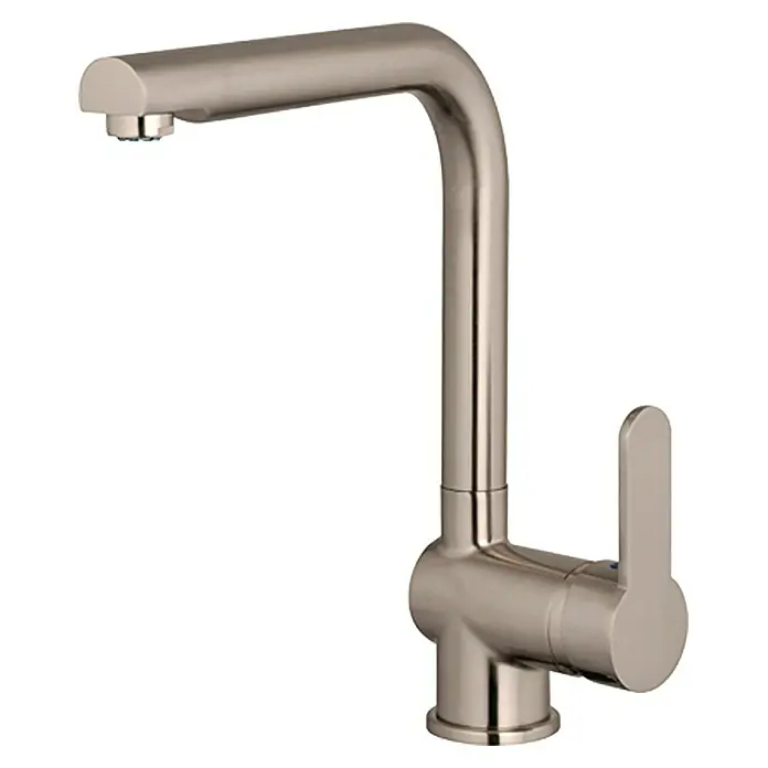 Camargue Spültischarmatur Barcelona - Niederdruck, Edelstahl, Matt - Dieser Wasserhahn besticht durch sein elegantes Design und seine hochwertige Verarbeitung. Ein echter Hingucker für jede Küche.