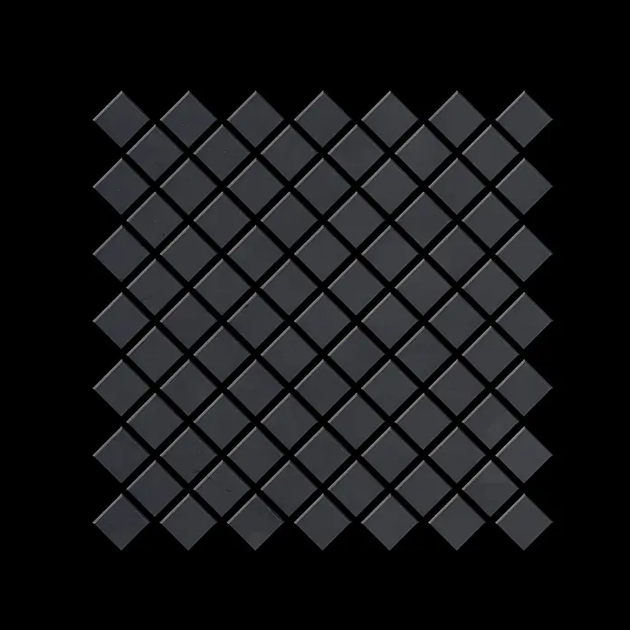 ALLOY Mosaikfliese Mosaik Fliese massiv Metall Rohstahl gewalzt grau 1,6mm stark Diamond-RS - 319 x 319 mm, Grau, Sonstiges - Dunkelgraue Rautenmosaikfliesen.