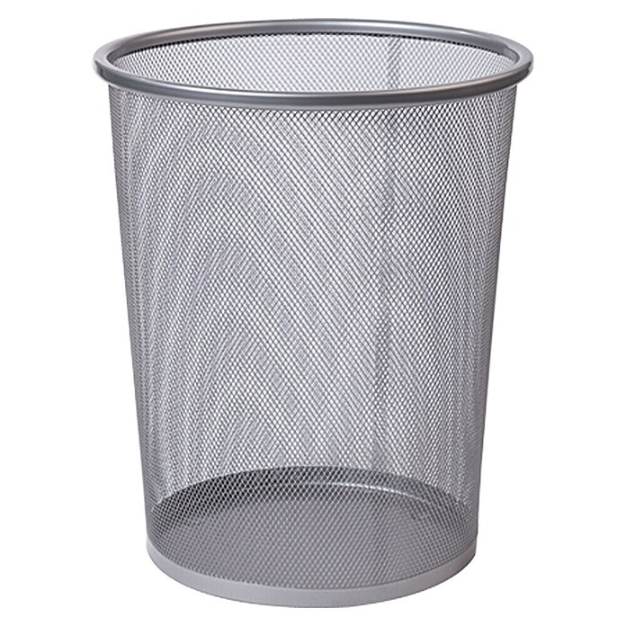 Koš za papir (Srebrno, Okruglo, Metal)