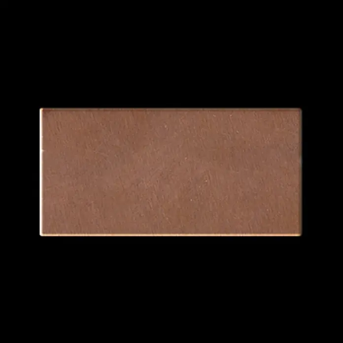 ALLOY Mosaikfliese Mosaik Fliese massiv Metall Kupfer gewalzt Kupfer 1,6mm stark Subway-CM - 76 x 152 mm, Bronze, Sonstiges - Rechteckige kupferfarbene Metallplatte mit gebürsteter Textur.