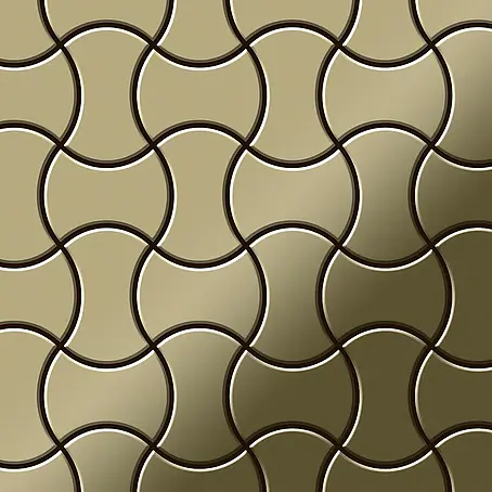 ALLOY  Mosaikfliese Mosaik Fliese massiv Metall Messing gewalzt gold 1,6mm stark Infinit-BM