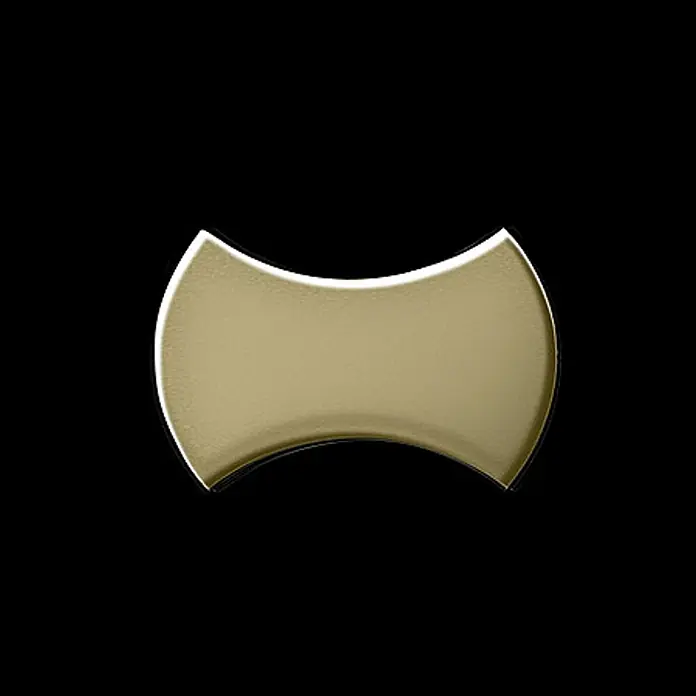 ALLOY Mosaikfliese Mosaik Fliese massiv Metall Messing gewalzt gold 1,6mm stark Infinit-BM - 322 x 322 mm, Gold, Sonstiges - Metallisch goldene, schleifenförmige Verbundplatte.