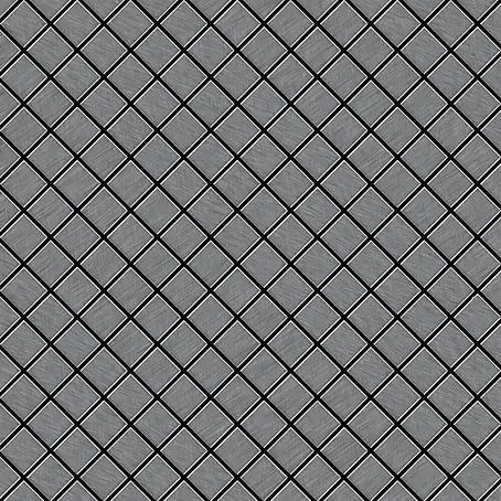 ALLOY  Mosaikfliese Mosaik Fliese massiv Edelstahl gebürstet grau 1,6mm stark Diamond-S-S-B