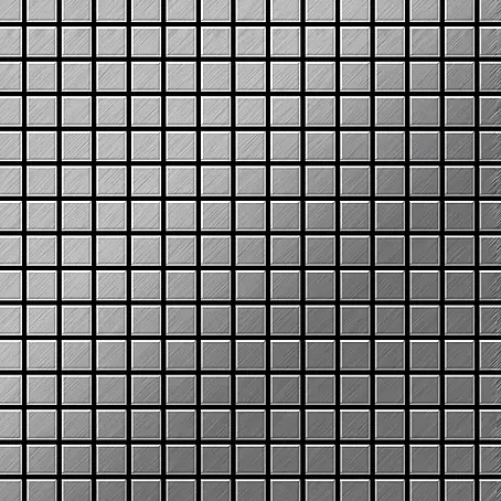 ALLOY  Mosaikfliese Mosaik Fliese massiv Edelstahl gebürstet grau 1,6mm stark Mosaic-S-S-B