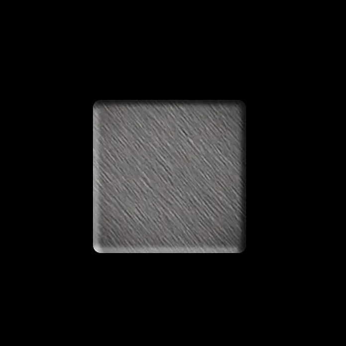 ALLOY Mosaikfliese Mosaik Fliese massiv Edelstahl marine gebürstet grau 1,6mm Attica-S-S-MB - 295 x 295 mm, Grau, Silber, Blau, Sonstiges - Gebürstetes dunkelgraues Quadratelement mit abgerundeten Ecken.