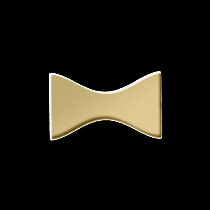 ALLOY Mosaikfliese Mosaik Fliese massiv Titan hochglänzend gold 1,6mm stark Kismet-Ti-GM - 329 x 299 mm, Gold, Hochglänzend - Goldene Fliegenform.