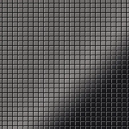 ALLOY  Mosaikfliese Mosaik Fliese massiv Metall Titan hochglanz dunkelgrau 1,6mm Glomesh-Ti-SM
