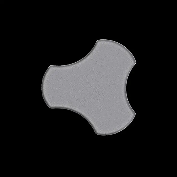 ALLOY Mosaikfliese Mosaik Fliese massiv Metall Edelstahl matt grau 1,6mm stark Ubiquity-S-S-MA - 270 x 325 mm, Grau, Silber, Matt - Grauer, strukturierter, dreiseitiger Verbundpflasterstein.
