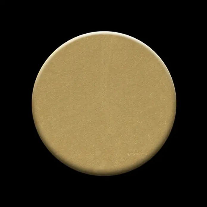 ALLOY Mosaikfliese Mosaik Fliese massiv Metall Messing gewalzt gold 1,6mm stark Medallion-BM - 313 x 256 mm, Gold, Sonstiges - Matte goldene runde Scheibe mit strukturierter Oberfläche.