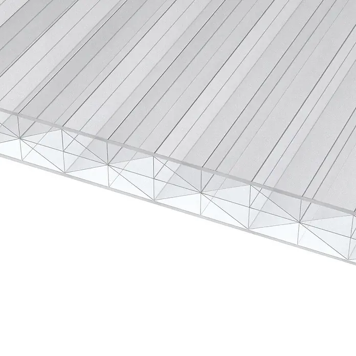 Exolon Stegplatte S5X 16/25 - L x B x S: 4.000 x 980 x 16 mm, Polycarbonat, Transparent - Mehrwandige, transluzente Polycarbonatplatte mit innerer Alveolarstruktur.