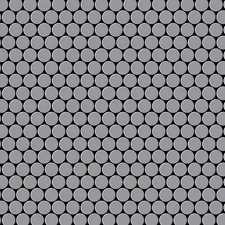 ALLOY  Mosaikfliese Mosaik Fliese massiv Metall Edelstahl matt grau 1,6mm stark Penny-S-S-MA