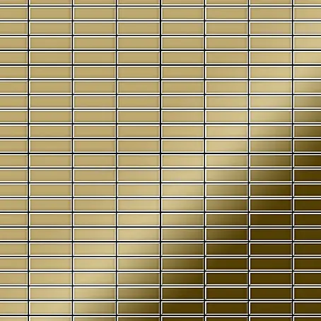 ALLOY  Mosaikfliese Mosaik Fliese massiv Titan hochglänzend grau 1,6mm stark Cabin-Ti-GM