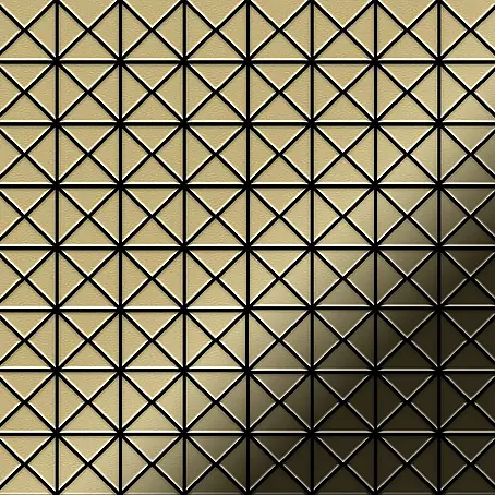 ALLOY  Mosaikfliese Mosaik Fliese massiv Metall Messing gewalzt gold 1,6mm stark Deco-BM