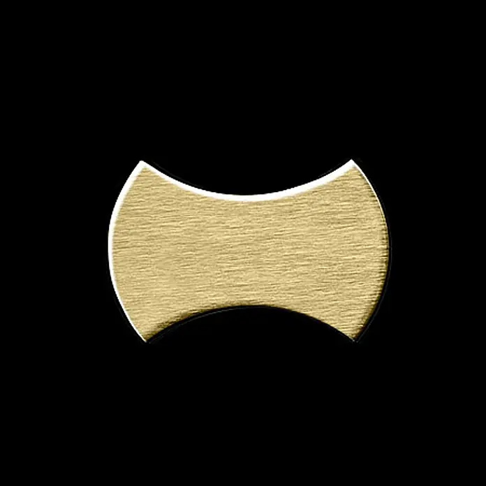 ALLOY Mosaikfliese Mosaik Fliese massiv Metall Titan gebürstet gold 1,6mm stark Infinit-Ti-GB - 322 x 322 mm, Gold, Sonstiges - Gebürstetes Goldelement in markanter Schleifenform.