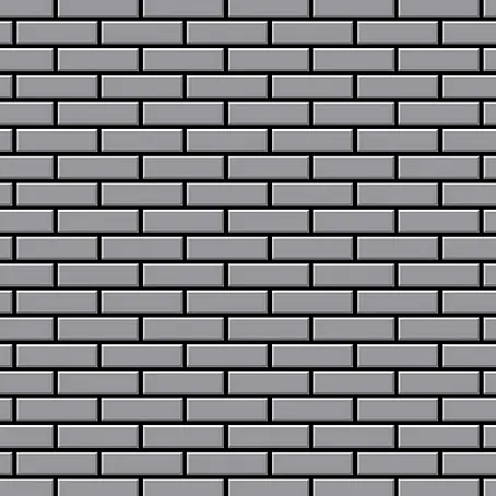 ALLOY  Mosaikfliese Mosaik Fliese massiv Metall Edelstahl matt grau 1,6mm stark PK-S-S-MA