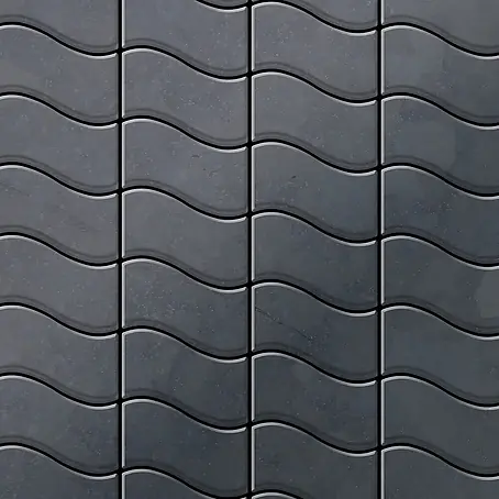 ALLOY  Mosaikfliese Mosaik Fliese massiv Metall Rohstahl gewalzt grau 1,6mm stark Flux-RS
