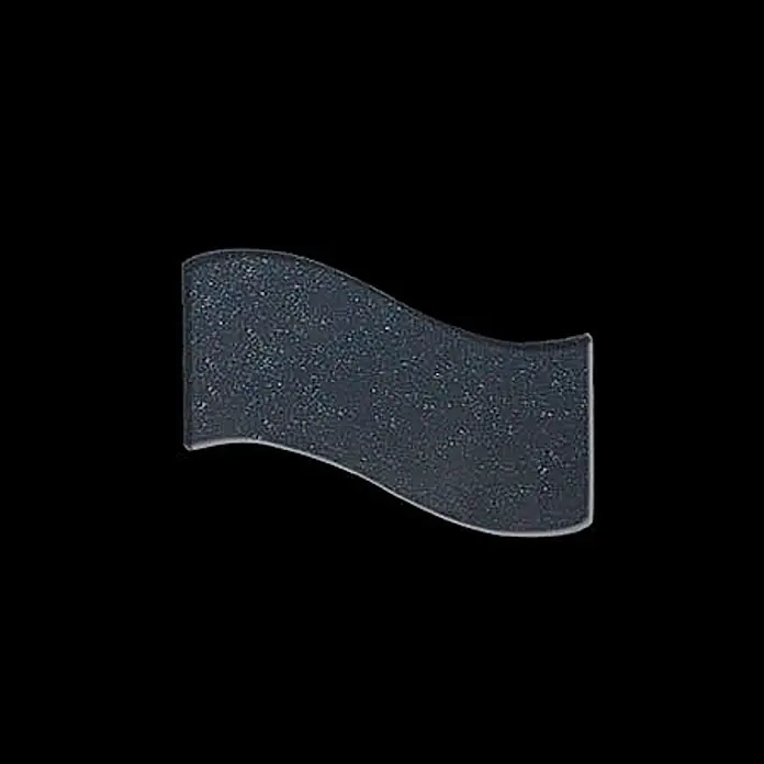 ALLOY Mosaikfliese Mosaik Fliese massiv Metall Rohstahl gewalzt grau 1,6mm stark Flux-RS - 318 x 305 mm, Grau, Sonstiges - Gesprenkeltes dunkelgraues, wellenförmiges Element.