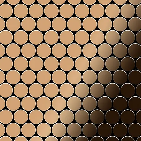 ALLOY  Mosaikfliese Mosaik Fliese massiv Titan hochglänzend kupfer 1,6mm stark Dollar-Ti-AM
