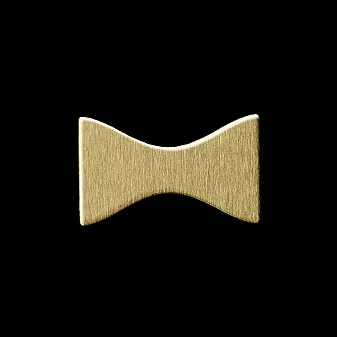 ALLOY Mosaikfliese Mosaik Fliese massiv Metall Titan gebürstet gold 1,6mm stark Kismet-Ti-GB - 329 x 299 mm, Gold, Sonstiges - Goldene, gebürstete Metallschleifenform.