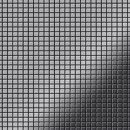 ALLOY  Mosaikfliese Mosaik Fliese massiv Metall Edelstahl marine hochglanz grau Glomesh-S-S-MM