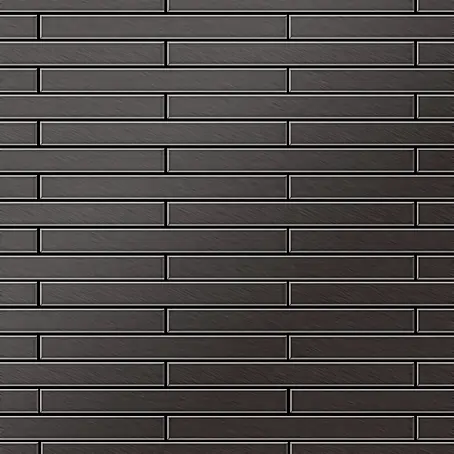 ALLOY  Mosaikfliese Mosaik Fliese massiv Titan gebürstet dunkelgrau 1,6mm stark Avenue-Ti-SB