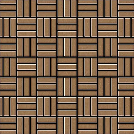 ALLOY  Mosaikfliese Mosaik Fliese massiv Metall Titan gebürstet kupfer 1,6mm Basketweave-Ti-AB