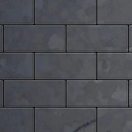 ALLOY  Mosaikfliese Mosaik Fliese massiv Metall Rohstahl gewalzt grau 1,6mm stark Subway-RS