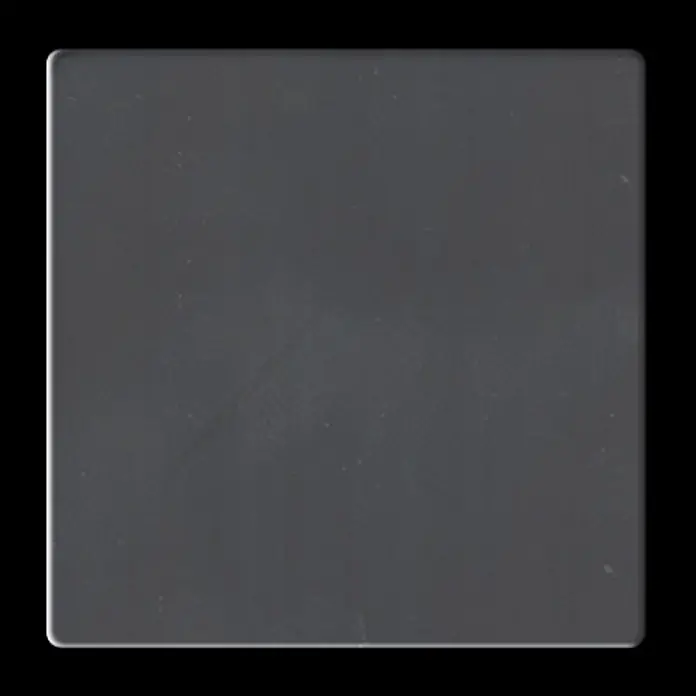 ALLOY Mosaikfliese Mosaik Fliese massiv Metall Edelstahl hochglanz grau 1,6mm Century-S-S-M - 98 x 98 mm, Grau, Silber, Hochglänzend - Dunkelgraues quadratisches Produktmuster mit abgerundeten Ecken und mattem Finish.