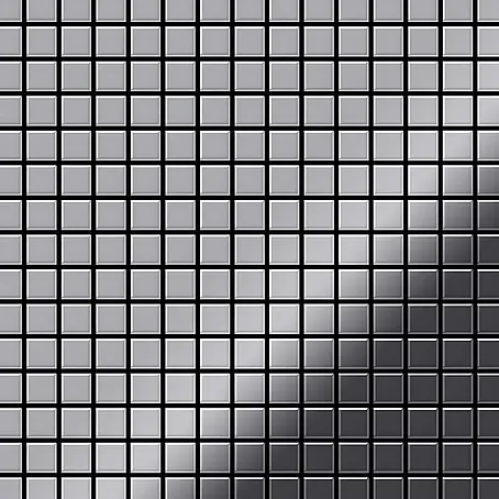 ALLOY  Mosaikfliese Mosaik Fliese massiv Edelstahl marine hochglanz grau 1,6mm Mosaic-S-S-MM