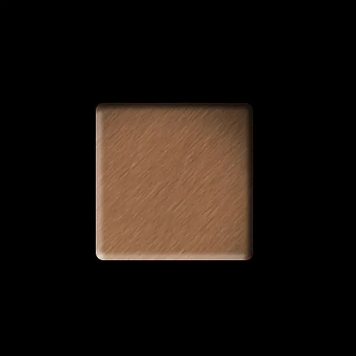 ALLOY Mosaikfliese Mosaik Fliese massiv Metall Titan gebürstet kupfer 1,6mm stark Attica-Ti-AB - 295 x 295 mm, Bronze, Sonstiges - Gebürstetes braunes Quadrat mit abgerundeten Ecken.