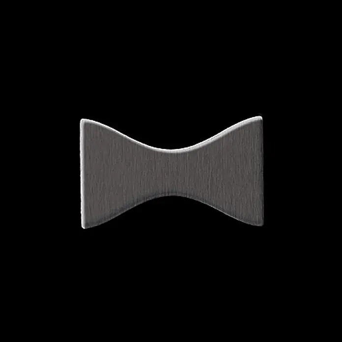 ALLOY Mosaikfliese Mosaik Fliese massiv Titan gebürstet dunkelgrau 1,6mm stark Kismet-Ti-SB - 329 x 299 mm, Schwarz, Grau, Sonstiges - Dunkelgraues, gebürstetes Metall-Zugprobenstück.