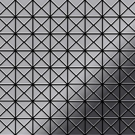 ALLOY  Mosaikfliese Mosaik Fliese massiv Edelstahl marine hochglanz grau 1,6mm Deco-S-S-MM