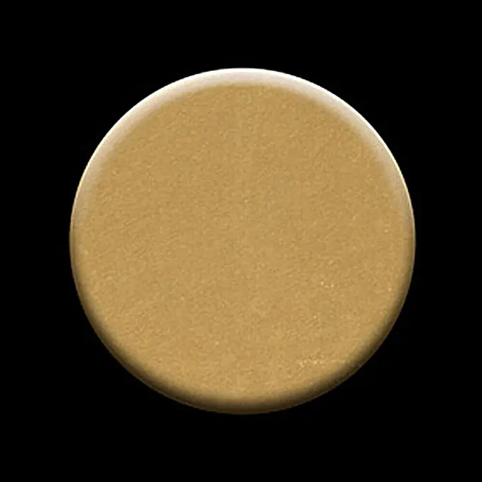 ALLOY Mosaikfliese Mosaik Fliese massiv Metall Messing gewalzt gold 1,6mm stark Dollar-BM - 295 x 322 mm, Gold, Sonstiges - Matte goldene runde Scheibe mit feiner Textur.