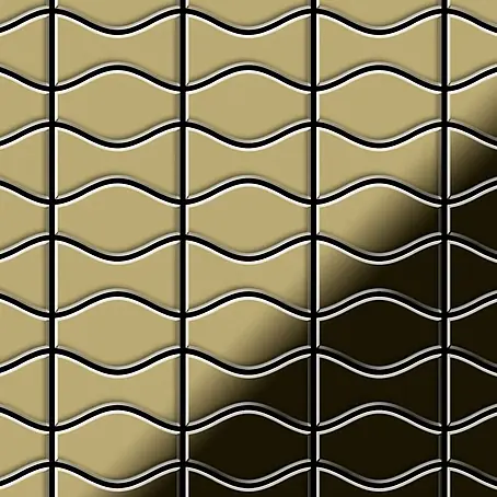 ALLOY  Mosaikfliese Mosaik Fliese massiv Metall Messing gewalzt gold 1,6mm Kismet & Karma-BM