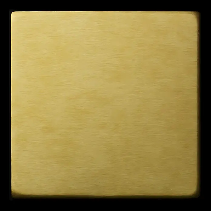 ALLOY Mosaikfliese Mosaik Fliese massiv Metall Messing gewalzt gold 1,6mm stark Attica-BM - 295 x 295 mm, Gold, Sonstiges - Quadratische goldfarbene Platte mit subtiler gebürsteter Textur und weichen, abgerundeten Ecken.