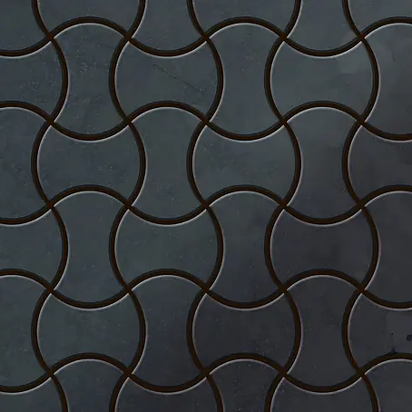 ALLOY  Mosaikfliese Mosaik Fliese massiv Metall Rohstahl gewalzt grau 1,6mm stark Infinit-RS