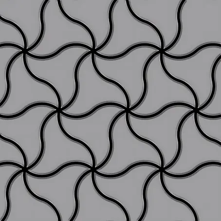 ALLOY  Mosaikfliese Mosaik Fliese massiv Metall Edelstahl matt grau 1,6mm stark Ninja-S-S-MA