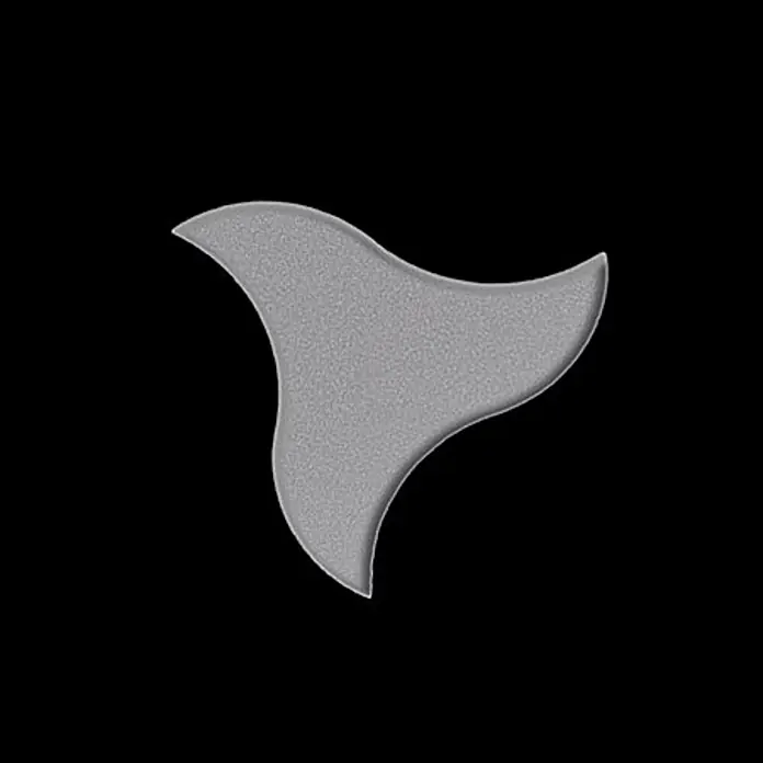 ALLOY Mosaikfliese Mosaik Fliese massiv Metall Edelstahl matt grau 1,6mm stark Ninja-S-S-MA - 313 x 255 mm, Grau, Silber, Matt - Graue, texturierte, dreizackige Fliese für moduläre Designs.