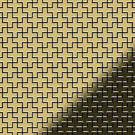 ALLOY  Mosaikfliese Mosaik Fliese massiv Messing gewalzt gold 1,6mm stark Swiss CroS-S-BM