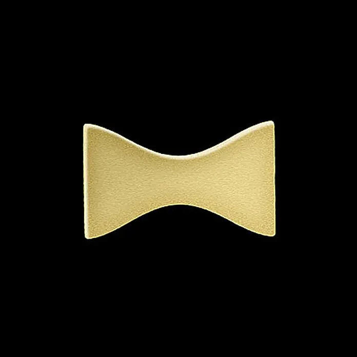 ALLOY Mosaikfliese Mosaik Fliese massiv Metall Messing gewalzt gold 1,6mm stark Kismet-BM - 329 x 299 mm, Gold, Sonstiges - Texturierte goldene schleifenförmige Komponente.