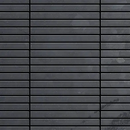 ALLOY  Mosaikfliese Mosaik Fliese massiv Metall Rohstahl gewalzt grau 1,6mm stark Linear-RS