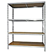 Regalux Kovinski regal XXM  (V x Š x G: 180 x 140 x 60 cm, Število polic: 4 kos, Vijaki, Srebrne barve) | 1230 - Metallregale | AAFA - Regale | AAF - Regalsysteme | AA - Eisenwaren | A - Eisenwaren | BAUHAUS